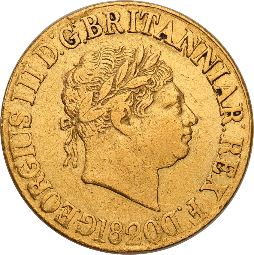 Wielka Brytania. Jerzy III. 1 suweren 1820